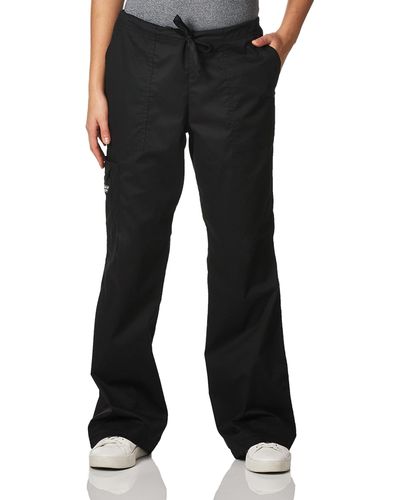 CHEROKEE Scrubs For Workwear Core Stretch Drawstring Cargo Scrub Pants 4044 - Black