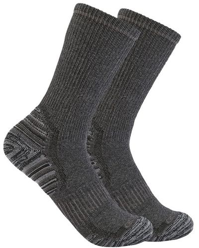 Carhartt Force Midweight Synthetic-wool Blend Crew Sock 2 Pack - Multicolor
