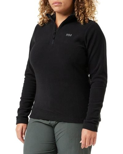 Helly Hansen Helly-hansen Womens Daybreaker 1/2 Zip Fleece Pullover Jacket Base Layer Underwear - Black