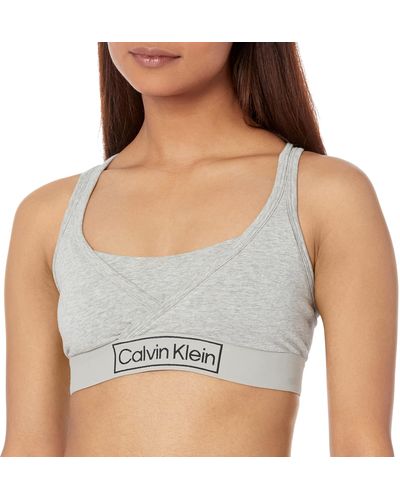 Calvin Klein Womens Motive Cotton Multipack Bikini Panty Large  Charcoal/White 