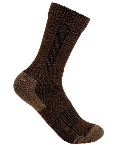 Carhartt Heavyweight Wool Blend Steel Toe Boot Sock - Brown
