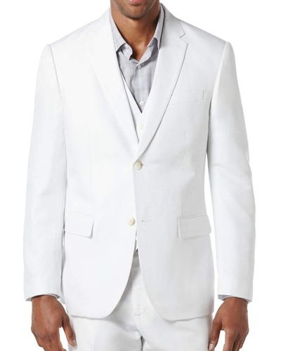 Perry Ellis Linen-blend Suit Jacket - Blue