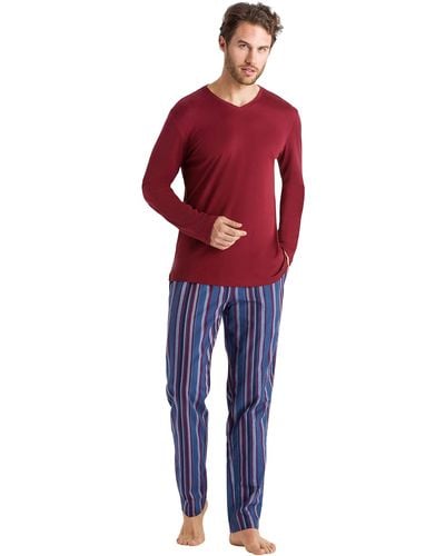 Hanro Night And Day Woven Pant - Red