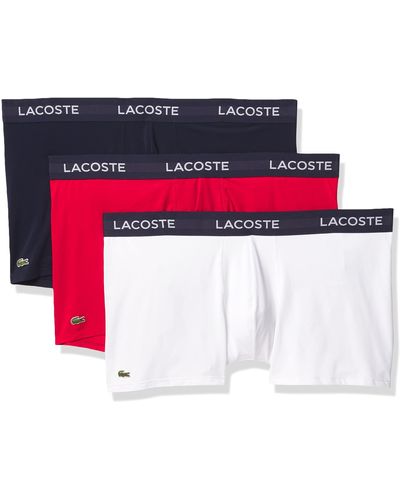 Lacoste Mens Motion Classic 3 Pack Microfiber Trunks - Multicolor