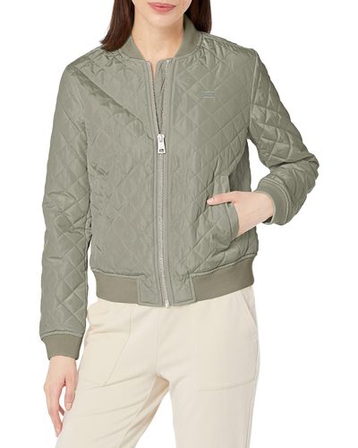 Levi's Diamond Quilted Bomber Jacket - Gray