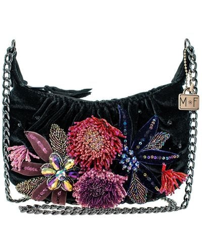 Mary Frances Spark Embellished Mini Crossbody Handbag - Black