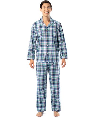 Izod 's Extra Soft Woven Pajama Sleep Set - Blue