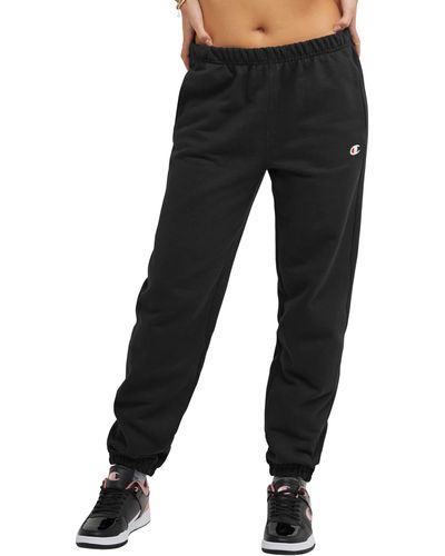 Champion , Reverse Weave, Fleece Sweatpants, Sweatpants For , 30", Black C Logo, X-large