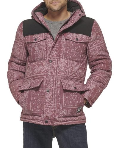 Levi's Arctic Cloth Quilted Performance Parka - Purple