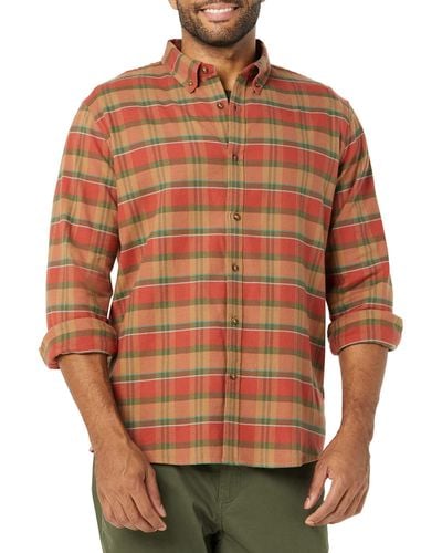 Goodthreads Standard-fit Long-sleeved Stretch Oxford Shirt - Brown