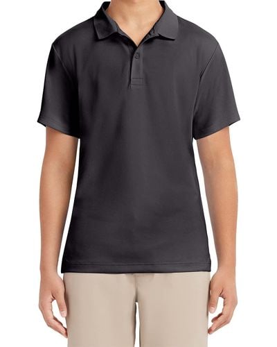 Izod Young Short Sleeve Performance Polo Shirt - Black