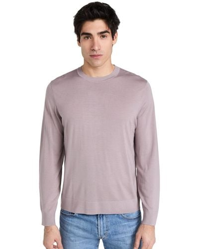 Theory Wool Crew Neck Pullover - Purple