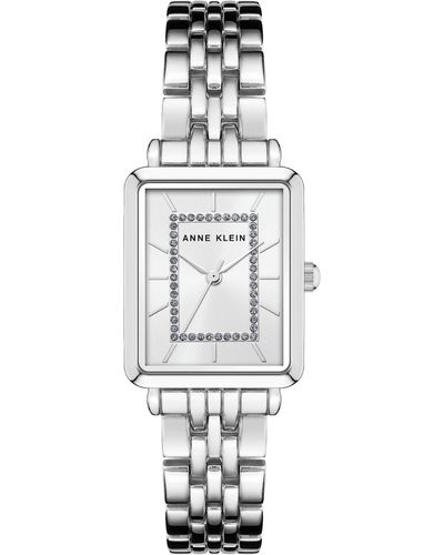 Anne Klein Glitter Accented Bracelet Watch - White