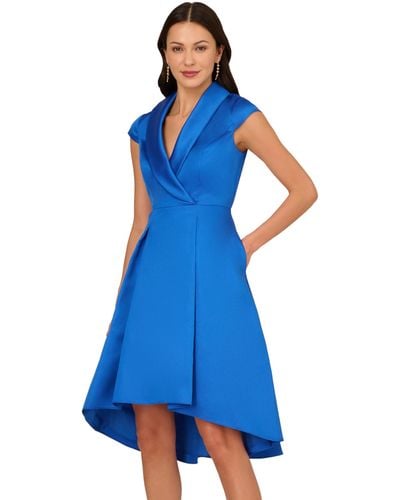 Adrianna Papell High-low Cocktail Dress - Blue
