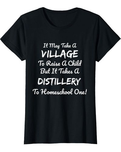 Eagle Creek It May Take A Village + Homeschool+mom T-shirt - Black
