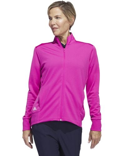 adidas Standard Textured Full Zip Jacket - Pink