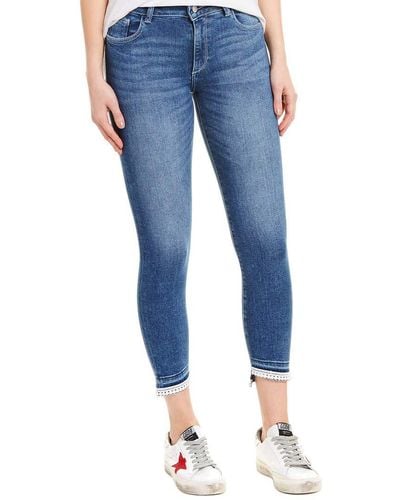 DL1961 Florence Instasculpt Mid Rise Skinny Fit Cropped Jean - Blue