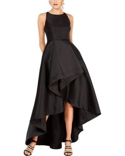 Adrianna Papell S Mikado High Low Gown Special Occasion Dress - Black
