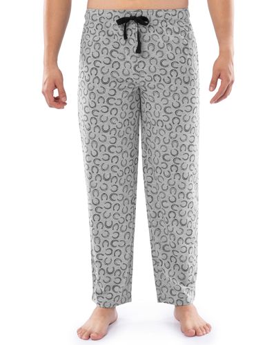 Wrangler Printed Jersey Knit Pajama Sleep Pants - Gray