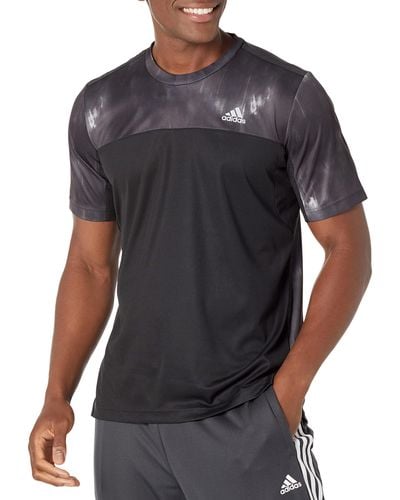 adidas Aeroready Workout Chalk Printed Training Tee - Black