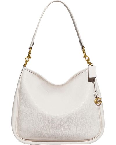 COACH Soft Pebble Leather Cary Shoulder Bag - Gray