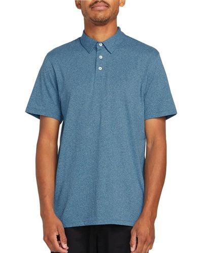 Volcom Regular Wowzer Modern Fit Cotton Polo Shirt - Blue