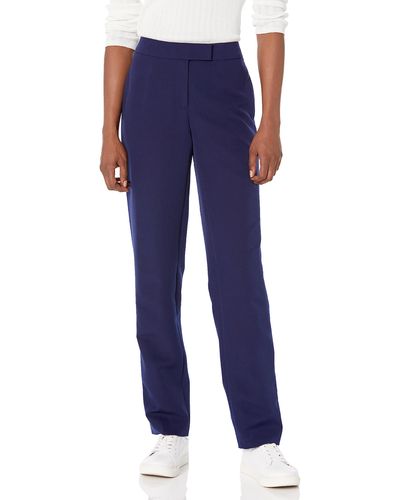 Anne Klein Fly Front Extend Tab [bowie Pant] - Blue