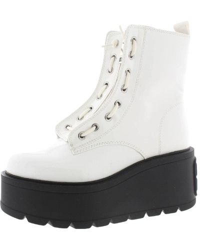 DKNY Bootie Combat Boot - White