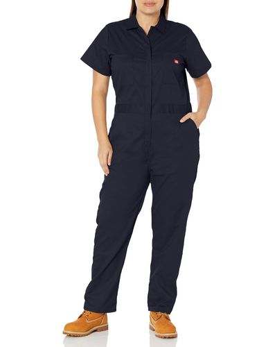 Dickies Plus Size Flex Short Sleeve Coverall - Blue
