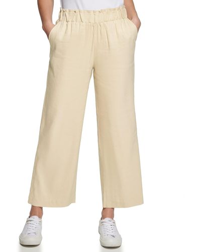 Calvin Klein Plus Size Sportswear Everyday Band Lux Stretch Pants - Natural