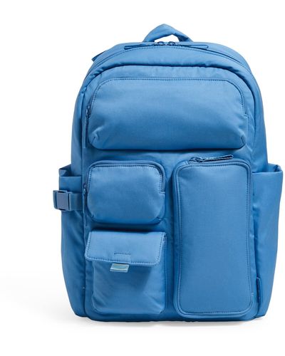 Vera Bradley Cotton Utility Large Backpack - Blue