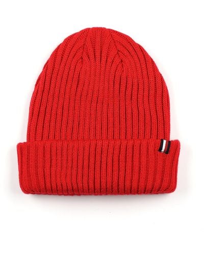 Tommy Hilfiger Rib Cuff Hat - Red