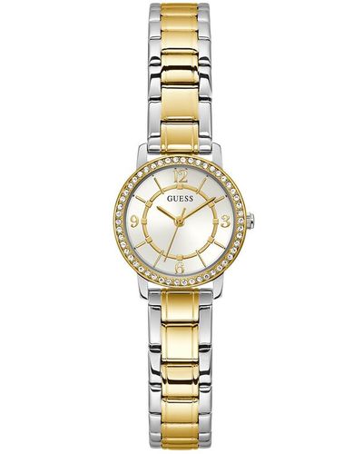 Guess Analog Quartz Watch With Stainless Steel Strap Gw0468l4 - Metallic
