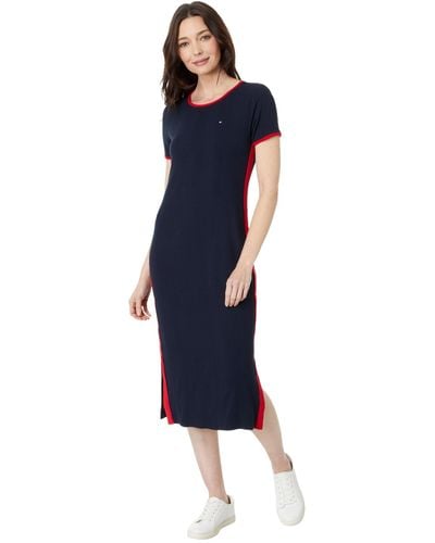 Tommy Hilfiger Short Sleeve Soft Everyday Sport Dress - Blue