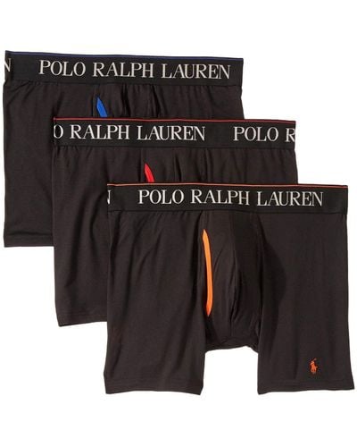 Polo Ralph Lauren 3-pack 4d-flex Cool Microfiber Boxer Briefs - Black