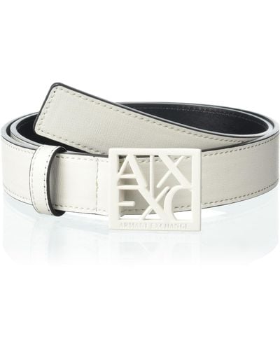 Emporio Armani Armani Exchange Women's Ax Tonal Logo Hardware Belt ,giselle - Giselle, 85 - Black