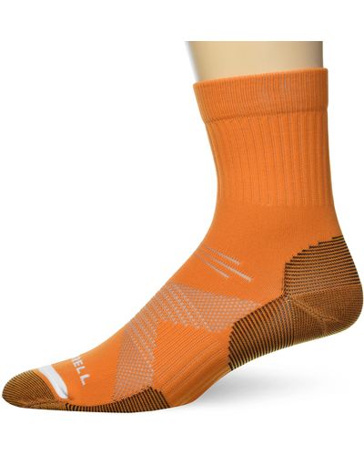 Merrell Trail Running Lightweight Socks- Anti-slip Heel And Breathable Mesh Zones - Orange