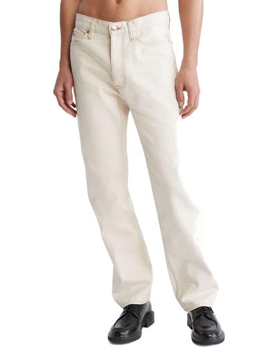 Calvin Klein Relaxed Straight Fit Jeans - Natural