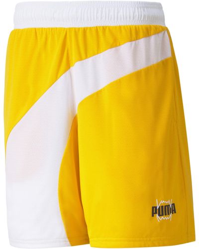 PUMA Mens Flare Shorts - Yellow