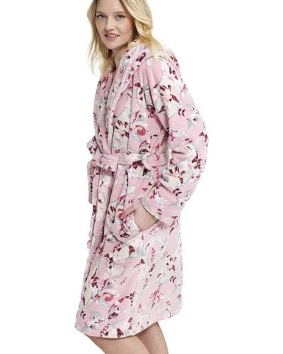 Vera Bradley Plush Fleece Robe - Pink