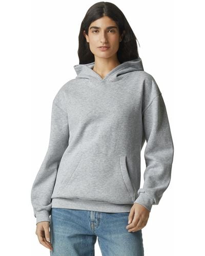 American Apparel Reflex Fleece Pullover Hoodie Sweatshirt - Gray
