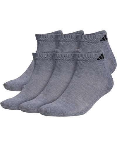 adidas Athletic Cushioned Low Cut Socks With Arch Compression For A Secure Fit - Gray