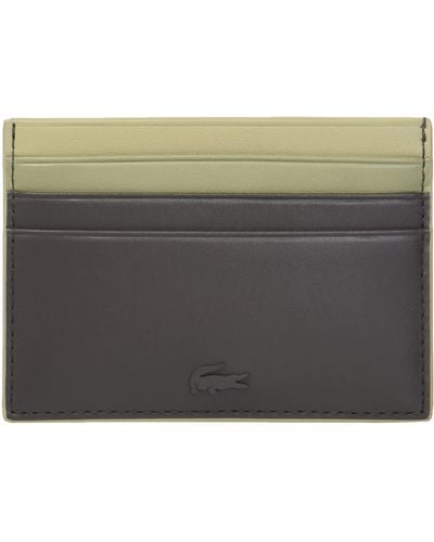 Lacoste Mens Fitzgerald Credit Card Holder - Gray