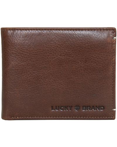 Lucky Brand Embossed Bifold Wallet - Brown