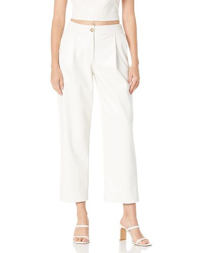 The Drop Theor Vegan Leather Trouser - White