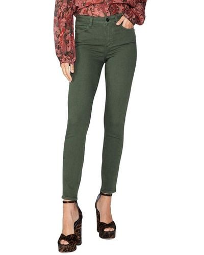 PAIGE Hoxton High Rise Skinny Ankle Length In Botanic Green