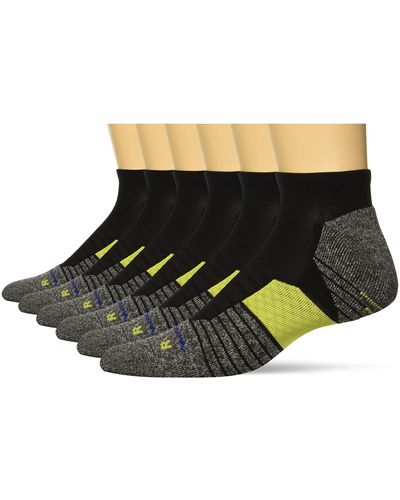 Champion , Performance Sport Running Socks, Crew, Ankle, And No Show, 6-pack, Black Assorted, 6-12