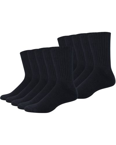 Dockers 5 Pack Cushion Comfort Sport Crew Socks - Blue