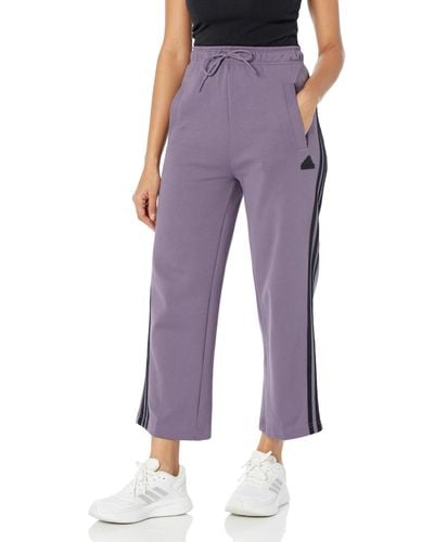 MY seller】 Adidas Clover Wide Leg Sports Long Pants Female Side