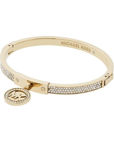 Michael Kors Rose Gold Tone Fulton Hinge Bangle Bracelet - Metallic
